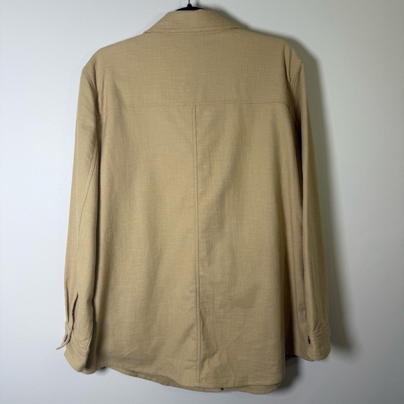Talbots Textured Shacket Neutral Size XL Pockets - Picture 7 of 7